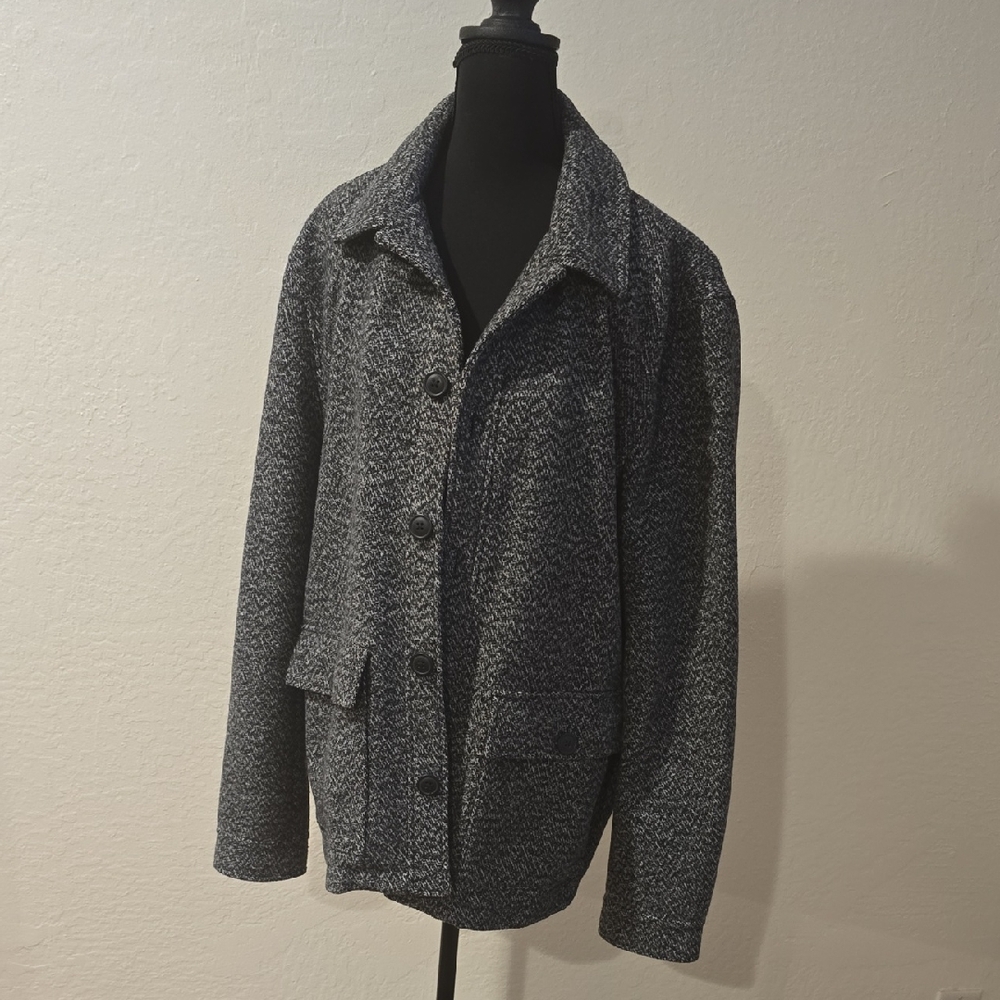 Men Express Charcoal Textured Jacket